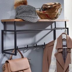 Garderobenpaneel 53 x 40 cm Mango/schwarz