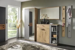 Garderobenpaneel FINA 15 x 160 cm Basalt-Dekor grau/schwarz