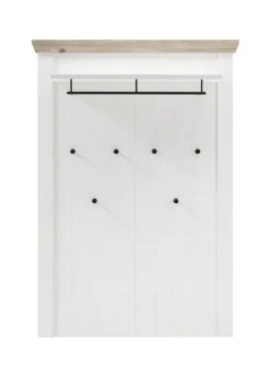 Garderobenpaneel FLORENZ 107 x 153 cm weiß/braun