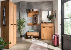 Garderobenpaneel LIDO 80 x 91 cm Astige Eiche massiv naturbelassen geölt