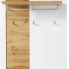 Garderobenpaneel MATERIO 90 x 112 cm braun/weiß