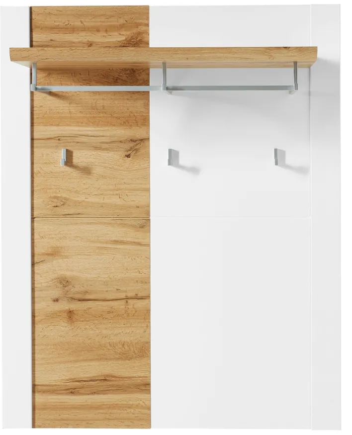Garderobenpaneel MATERIO 90 x 112 cm braun/weiß