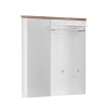 Garderobenpaneel RECESS weiß/braun 125 x 134 cm