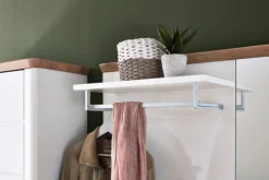 Garderobenpaneel RECESS weiß/braun 125 x 134 cm