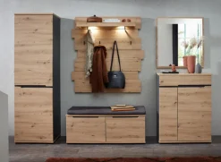 Garderobenpaneel SEDEO 120 x 125 cm Artisan Eiche-Dekor