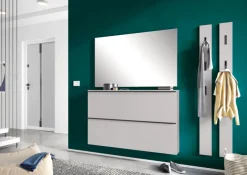 Garderobenpaneel SOLINO 15 x 170 cm Steingrau /Schwarz