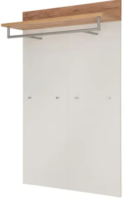 Garderobenpaneel THEO 96 x 147 cm Weiß/ Navarra Eiche NB