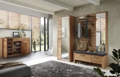 Garderobenschrank 74 x 201 cm Front Kernbuche massiv lackiert