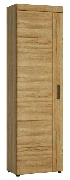 Garderobenschrank CORTINA 58 x 195 cm Eiche braun
