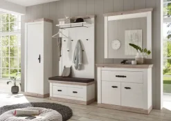 Garderobenschrank FLORENZ 73 x 201 cm weiß/braun