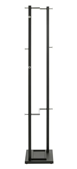 Garderobenständer 40 x 175 cm chrom/schwarz