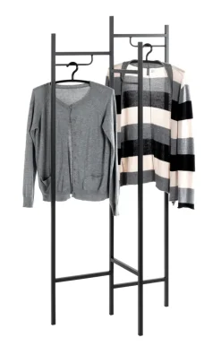 Garderobenständer 70 x 170 cm schwarz