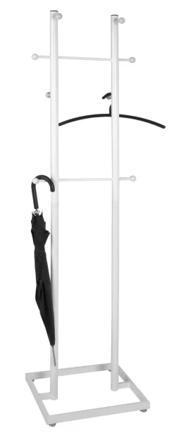 Garderobenständer 45 x 175 x 34 cm Metall weiß