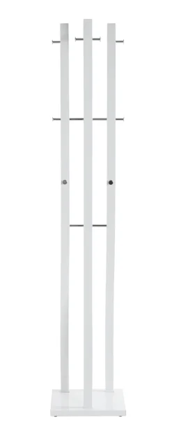 Garderobenständer BENNO 35 x 180 x 35 cm Chrom weiß
