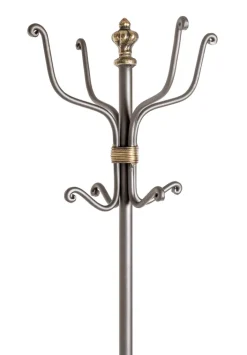 Garderobenständer OPERA 180 x 46 cm Stahl anthrazit/silber