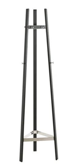 Garderobenständer PAUL 47 x 177 cm Metall Chrom/schwarz