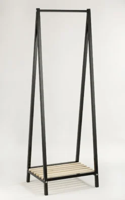 Garderobenständer WALTER 42 x 53 x 162 cm Metall schwarz
