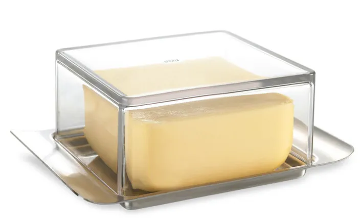 GEFU Butterdose BRUNCH 8 x 5,2 x 14 cm Edelstahl silber