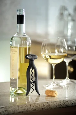 GEFU Korkenzieher MOLTOVINO schwarz/silberfarbig