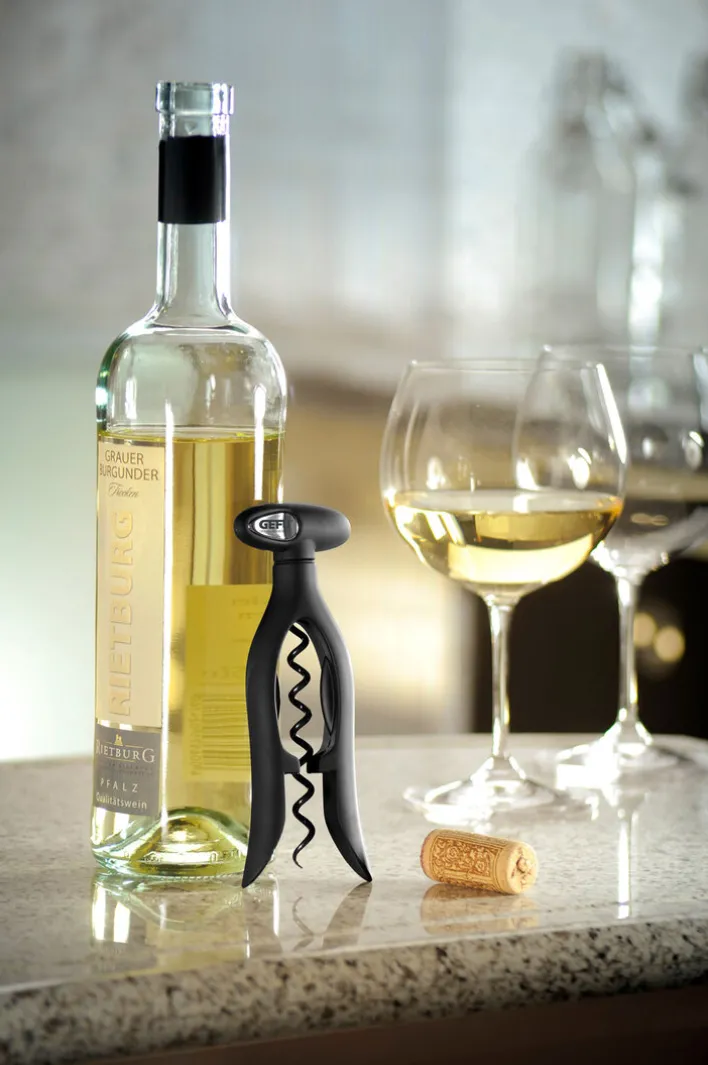 GEFU Korkenzieher MOLTOVINO schwarz/silberfarbig