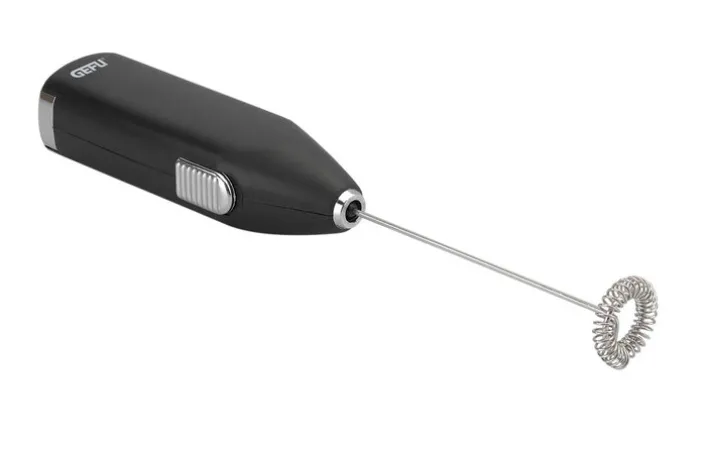 GEFU Milchaufschäumer FINO schwarz/silberfarbig