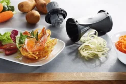 GEFU Spiralschneider SPIRELLI inkl. Sparschäler und Reinigungsbürste Kunststoff schwarz