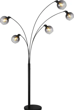GLOBO Bogenlampe SEYMOUR 5-flg schwarz
