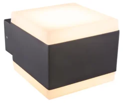 GLOBO LED Außenwandleuchte SLICE 11x9 cm anthrazit