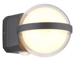 GLOBO LED AuĂenwandleuchte ILLI 10 cm anthrazit