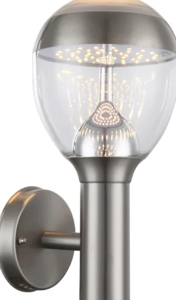 GLOBO LED AuĂenwandleuchte CALLISTO Edelstahl