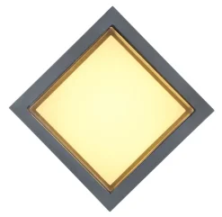 GLOBO LED Außenwandleuchte JALLA II 16x16 cm anthrazit