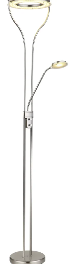 GLOBO LED Deckenfluter EBRO 2-flg nickelfarbig