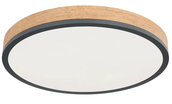 GLOBO LED Deckenlampe DORO 45 cm Holzoptik /anthrazit