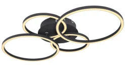 GLOBO LED Deckenlampe KENDY 65,5 x 40,6 cm schwarz