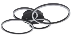 GLOBO LED Deckenlampe KENDY 65,5 x 40,6 cm schwarz