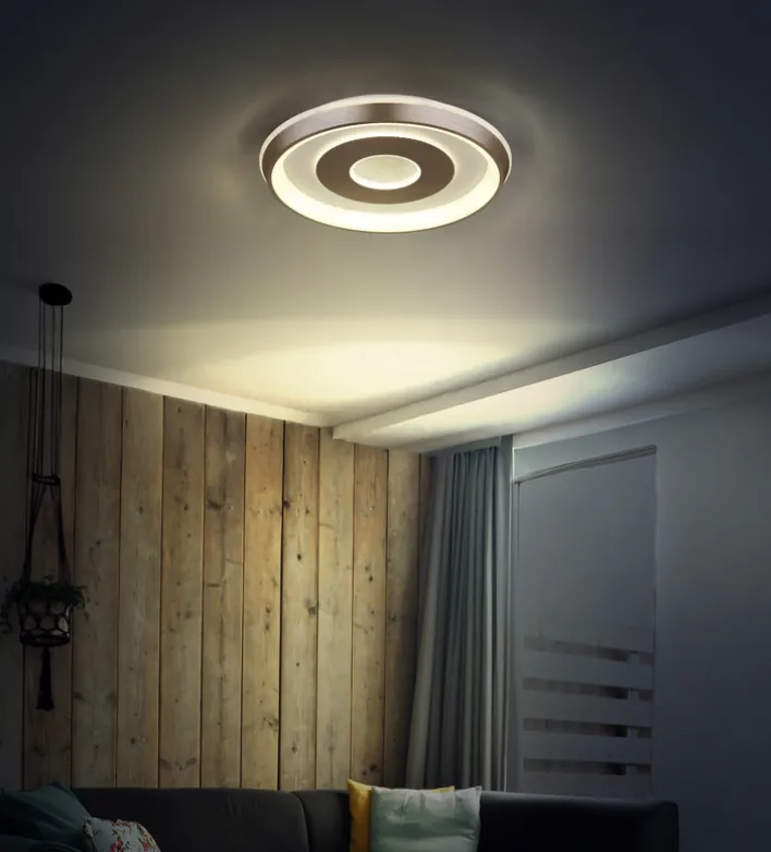 GLOBO LED Deckenlampe WILLIAMSON 49 cm champagnerfarbig