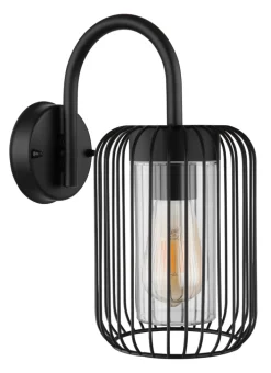 GLOBO LED Retrofit Außenwandleuchte NINA schwarz