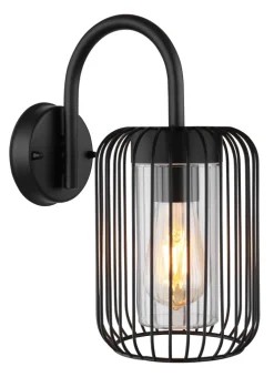 GLOBO LED Retrofit Außenwandleuchte NINA schwarz