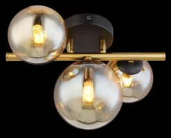 GLOBO LED Retrofit Deckenlampe RIHA messingfarbig /amber