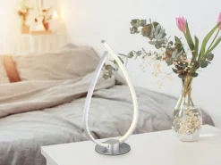 GLOBO LED Tischlampe PASCAL 37 cm silberfarbig