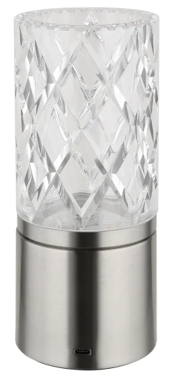 GLOBO LED Tischleuchte LUNKI nickelfarbig