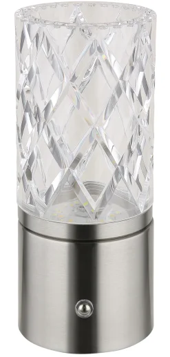 GLOBO LED Tischleuchte LUNKI nickelfarbig