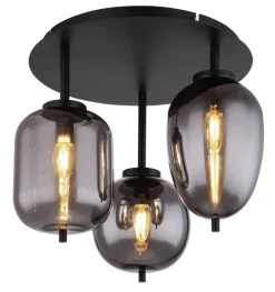 GLOBO Retrofit Deckenlampe BLACKY 3-flg