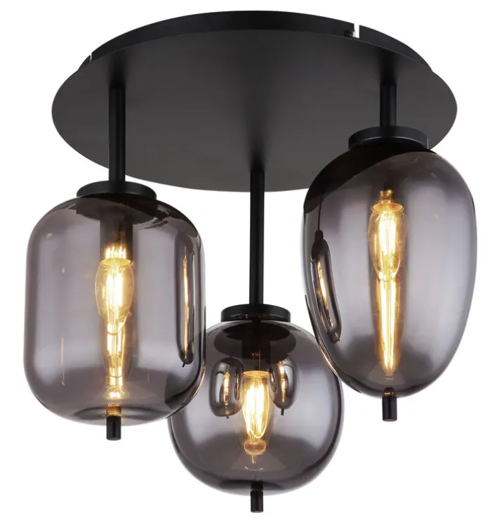 GLOBO Retrofit Deckenlampe BLACKY 3-flg