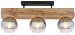GLOBO Retrofit Deckenlampe MOITAS 65 cm Holz /grau