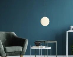 GLOBO Retrofit Pendelleuchte BALLA 25 cm Opalglas