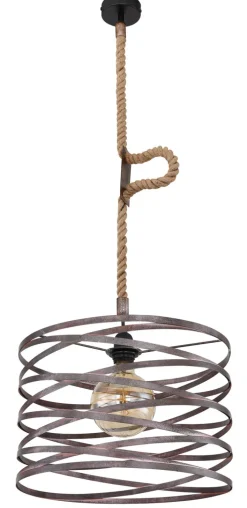 GLOBO Retrofit Pendelleuchte MARCO 40 cm rostfarbig