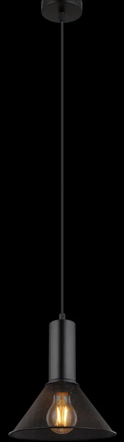 GLOBO Retrofit Pendelleuchte JEDD 21 cm schwarz