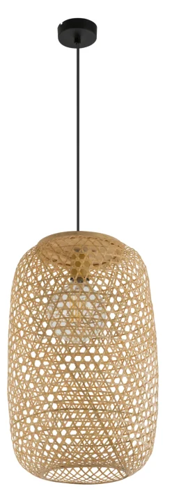 GLOBO Retrofit Pendelleuchte MIRENA 31 cm Bambus