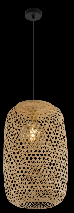 GLOBO Retrofit Pendelleuchte MIRENA 31 cm Bambus